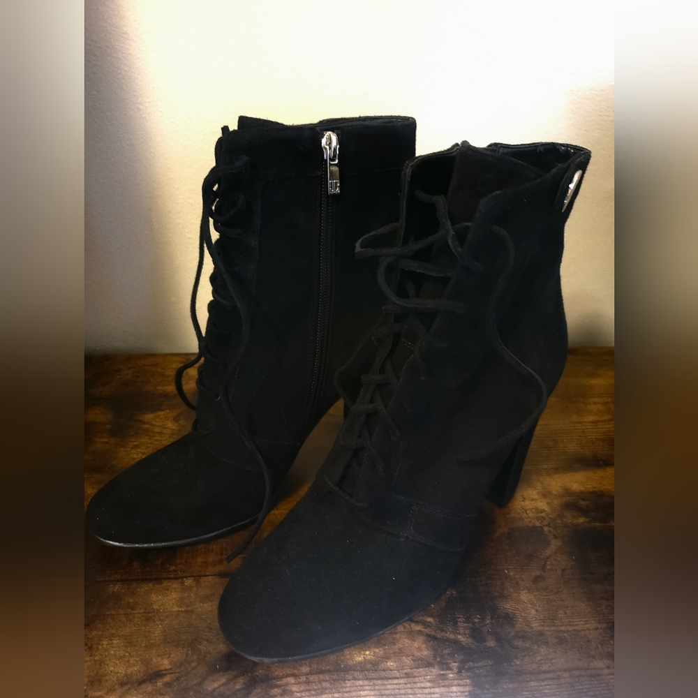 Ivanka Trump Black Heeled Over the Ankle Boot US 8.5 Women's